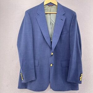 VTG CRICKETEER Skipper Blue Blazer Gold Buttons Sport Coat Size 42 Union USA